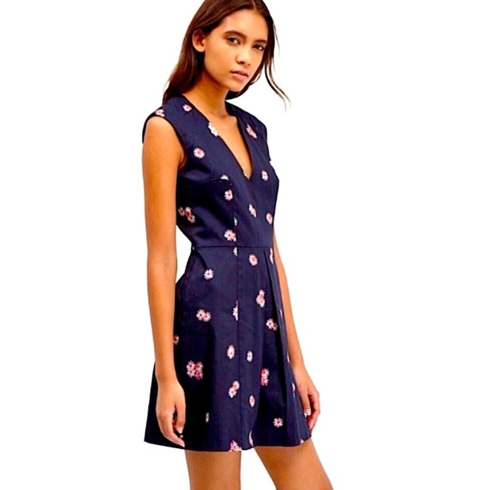 French Connection Blue Daisy Print Dress